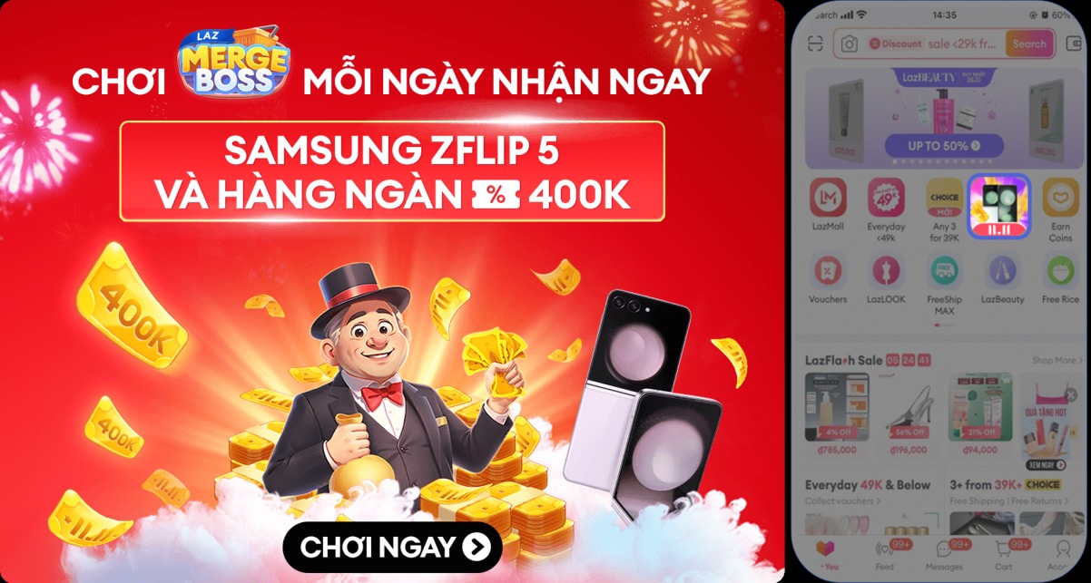 Lazada sale bom tấn