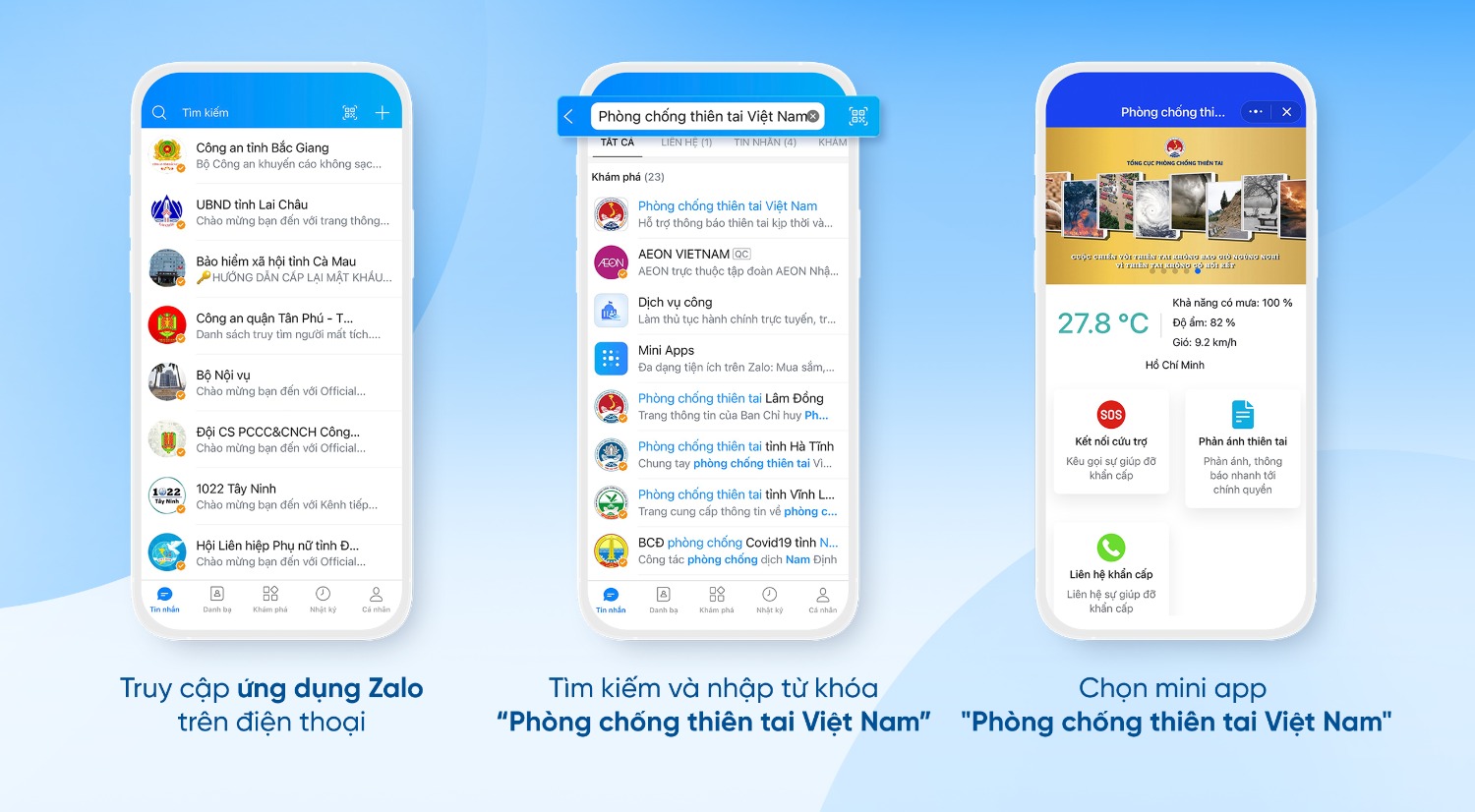 Zalo mini app 'Phòng chống thiên tai Việt Nam': công cụ hỗ trợ khẩn cấp ...