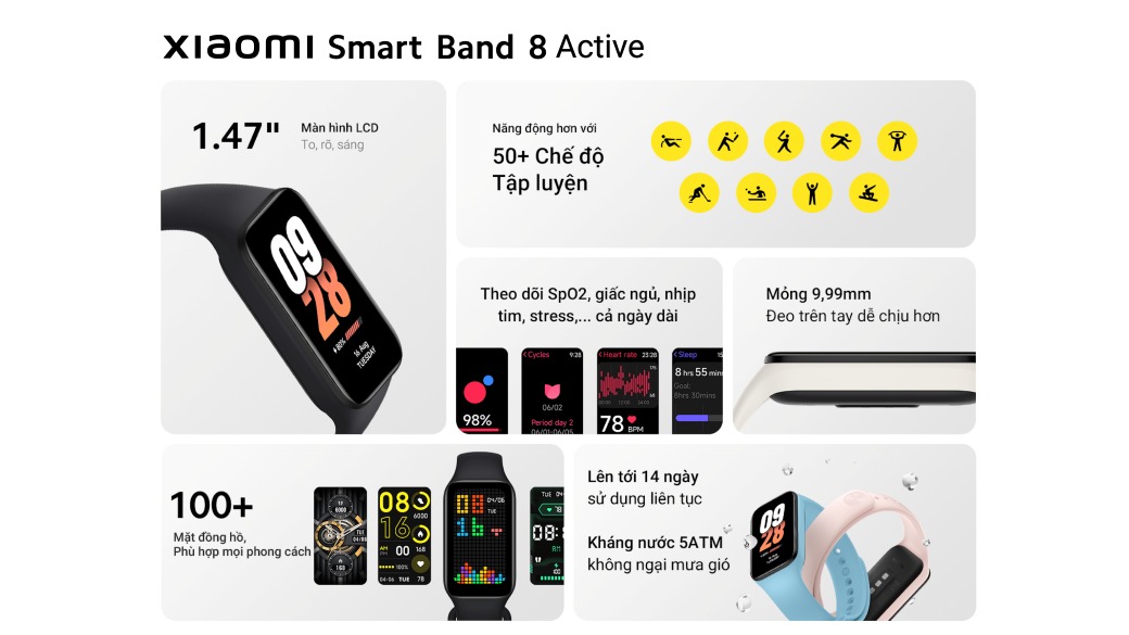 Xiaomi Smart Band 8 bán ra từ hôm nay, giá chỉ 890.000 đồng