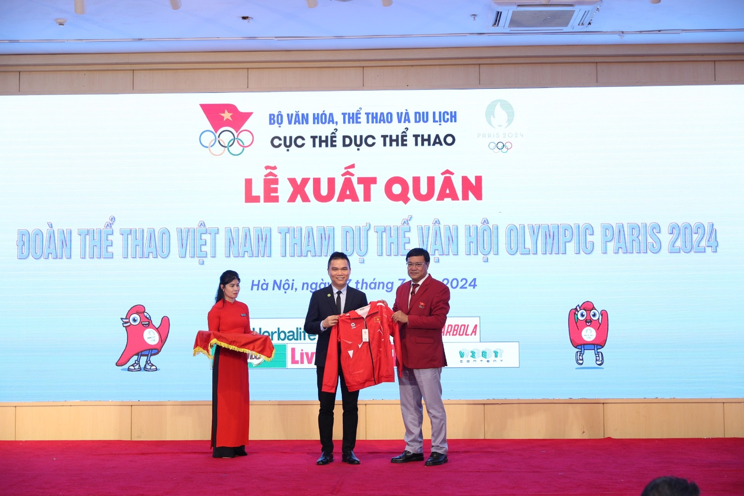 Trong lễ xuất quân cho các vận động viên đoàn thể thao Việt Nam tham dự Olympic Paris 2024, Herbalife Việt Nam một lần nữa có mặt trong sự kiện lần này với tư cách là nhà tài trợ.