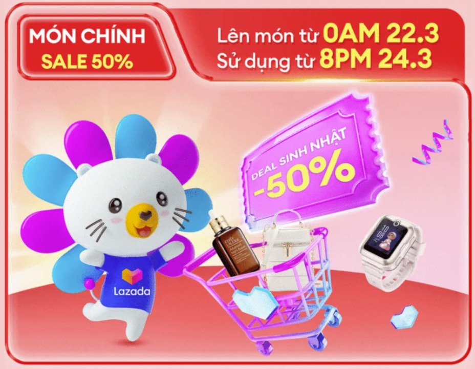 Săn sale xịn từ tiệc sinh nhật của Lazada