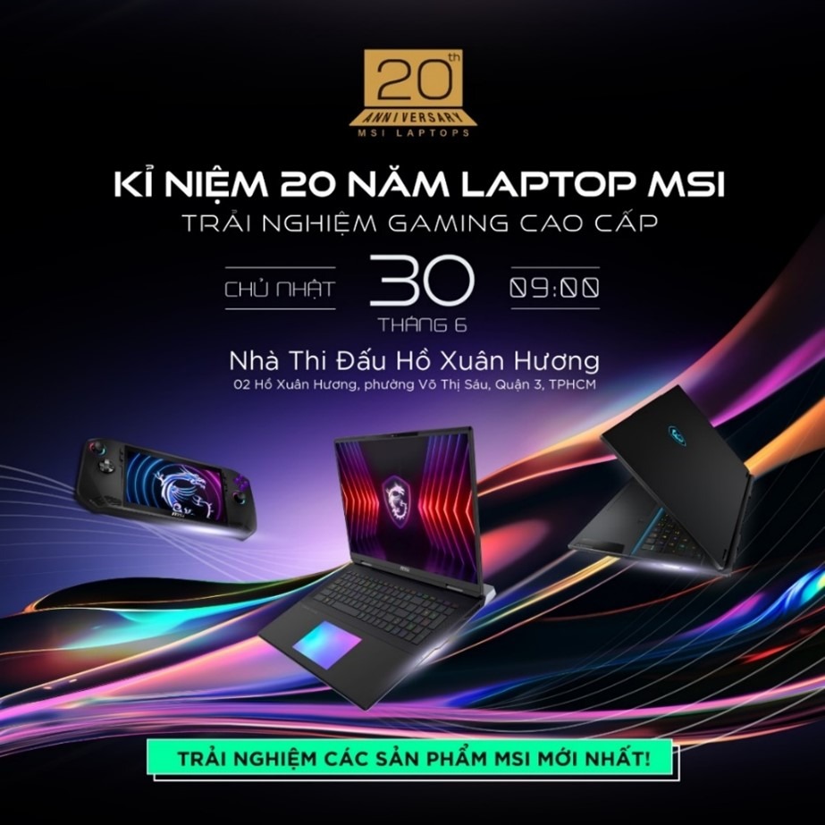 Để đánh dấu sự kiện đặc biệt kỷ niệm 20 năm laptop MSI, chúng ta sẽ cùng MSI “Nhìn lại quá khứ, hướng tới tương lai” để tìm hiểu về lịch sử của thương hiệu cũng như tận tay trải nghiệm những sản phẩm mới nhất của hãng trong năm 2024 này.