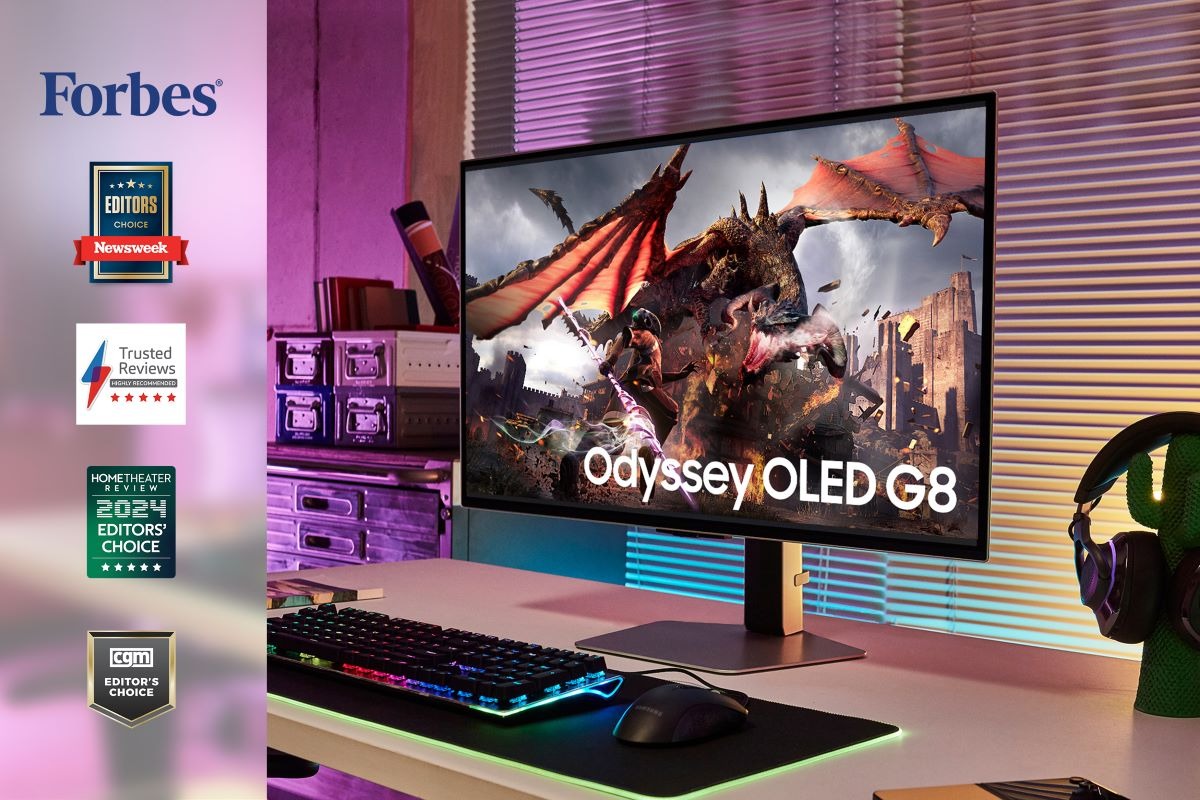 Samsung Odyssey OLED G8 (G80SD) được nhiều trang báo uy tín công nhận là một trong những màn hình chơi game xuất sắc nhất